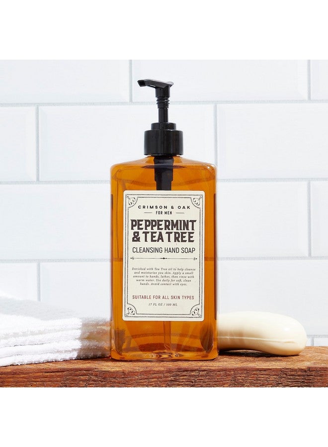 Body Prescriptions Men'S Hand Soap By Crimson & Oak Deep Cleansing Hand Soap With Pump Dispenser Peppermint And Tea Tree Men'S Hand Wash Liquid Hand Soap - Image 2