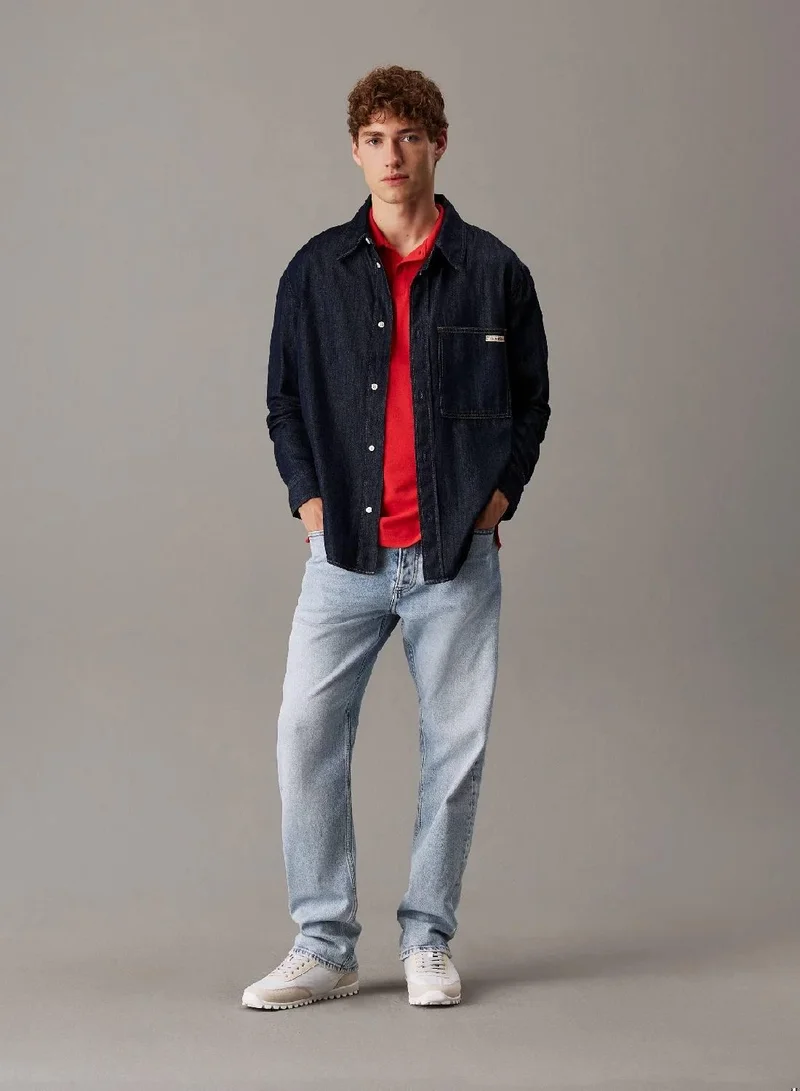 Calvin Klein Jeans  Cotton Piqué Polo Shirt for Men | Best Price UAE