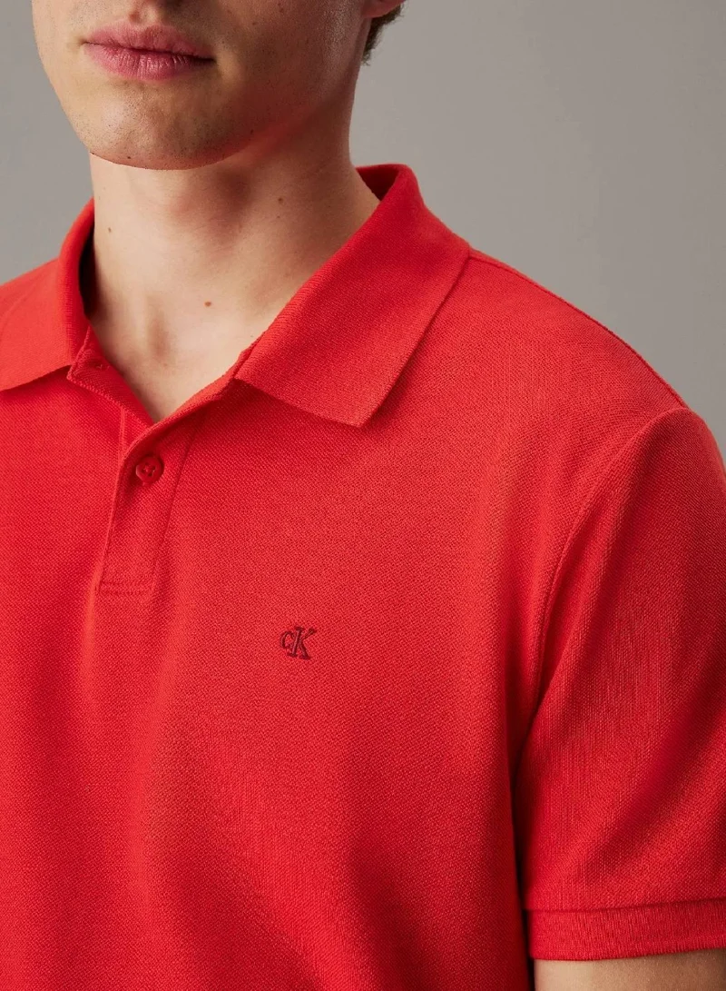 Calvin Klein Jeans  Cotton Piqué Polo Shirt for Men | Best Price UAE