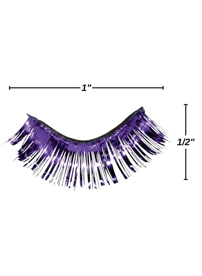 Amscan Purple Tinsel Eyelashes1 Pair (12 X 1)Lightweight & Easy To Apply Selfadhesive Lashesperfect Costume Accessory - Image 4