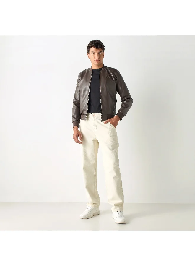 Lee Cooper Lee Cooper Zip Through Bomber Jacket with Pockets