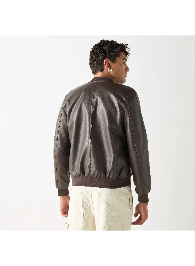 Lee Cooper Lee Cooper Zip Through Bomber Jacket with Pockets