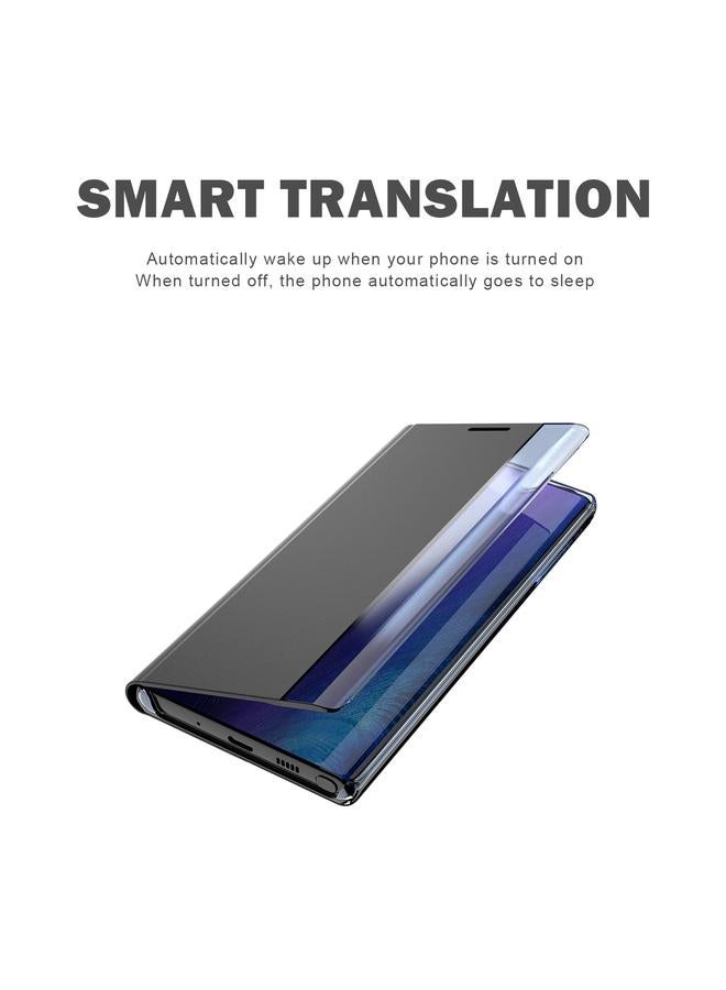اس-توب جراب لهاتف Samsung Galaxy S21 FE مصنوع من القماش الملمس العادي مع حامل قابل للطي وغطاء جلدي للهاتف - Image 5
