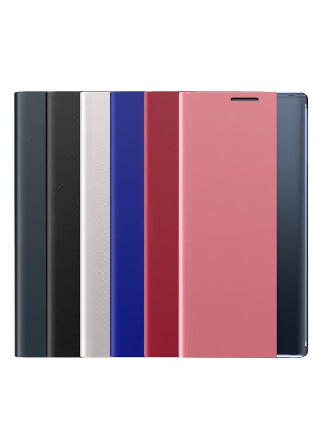 اس-توب جراب لهاتف Samsung Galaxy S21 FE مصنوع من القماش الملمس العادي مع حامل قابل للطي وغطاء جلدي للهاتف - Image 2