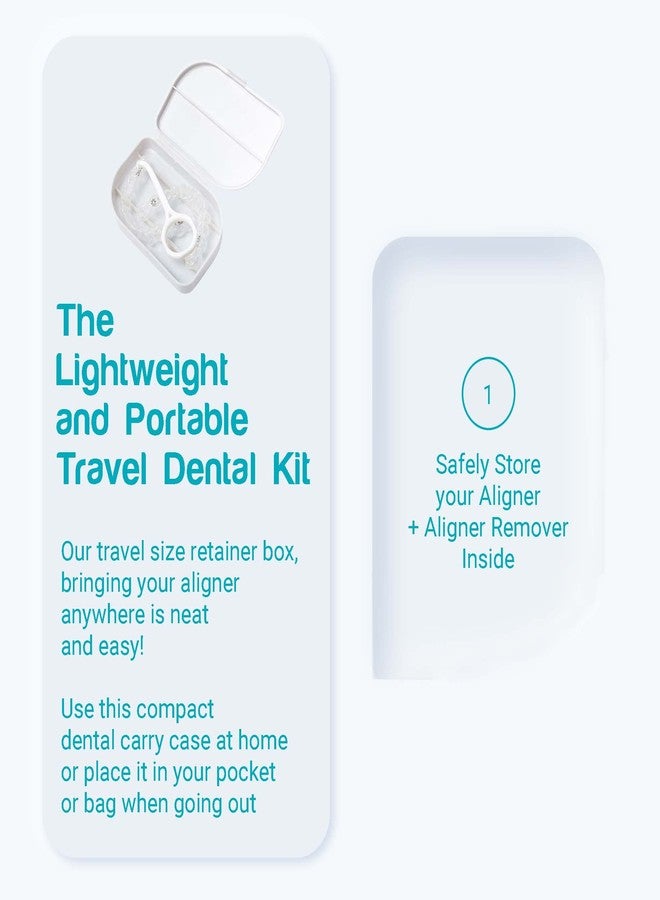 CAPSULE DENTAL Retainer Case - Travel Retainer Box with Aligner Removal Tool - Perfect Container for Retainers, Partial Dentures, Night Mouth Guards, Aligners - Small No-Rattle Cases with Remover - Image 2