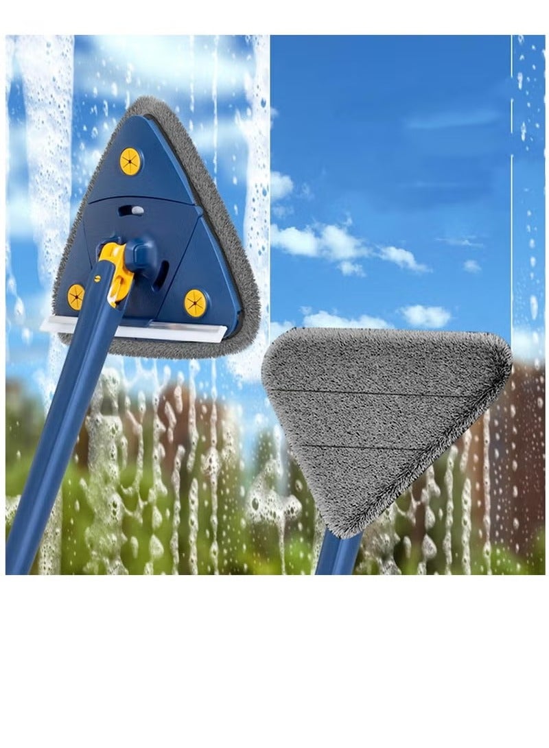 Versatile Rotatable & Adjustable Cleaning Mop – Extendable Triangle Design with Quick Dry & Automatic Water Squeezing for Floor, Ceiling, & Wall Cleaning - Image 3