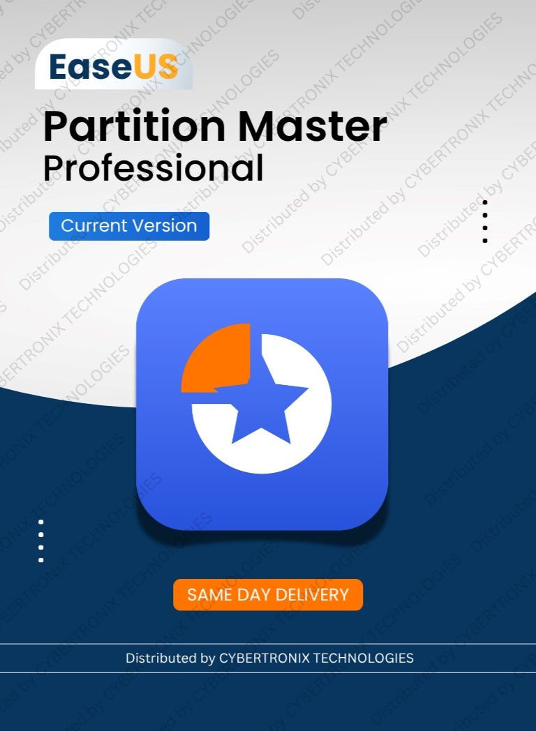 EaseUS Partition Master Professional | 1 Device	Current Version | Digital License | Same Day Delivery