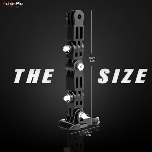 Action Pro 4-Way Adjustable Base Front Chin Mount for Full Face Helmet Compatible with GoPro Hero 13/12/11/10/9/8/7/6/5/4/3+/3, DJI Osmo Action, Insta360, SJCAM & YI Action Cameras - Image 4
