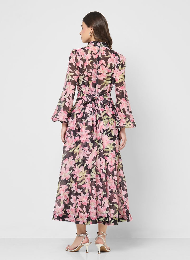 ايلا فستان بطبعة زهور - Image 2