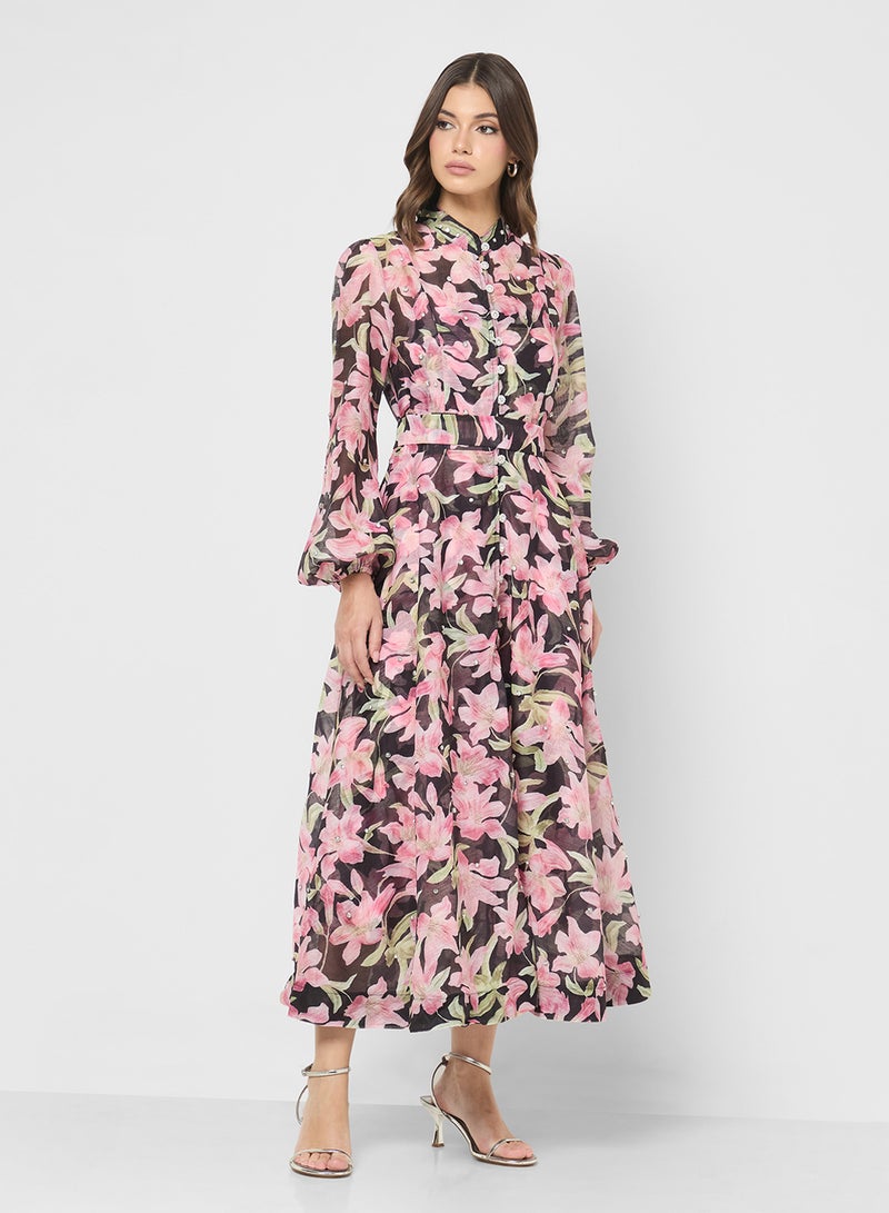 ايلا فستان بطبعة زهور - Image 1