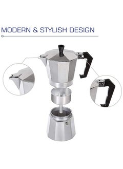 Generic Espresso Percolator Coffee Maker Silver/Black  - Image 2