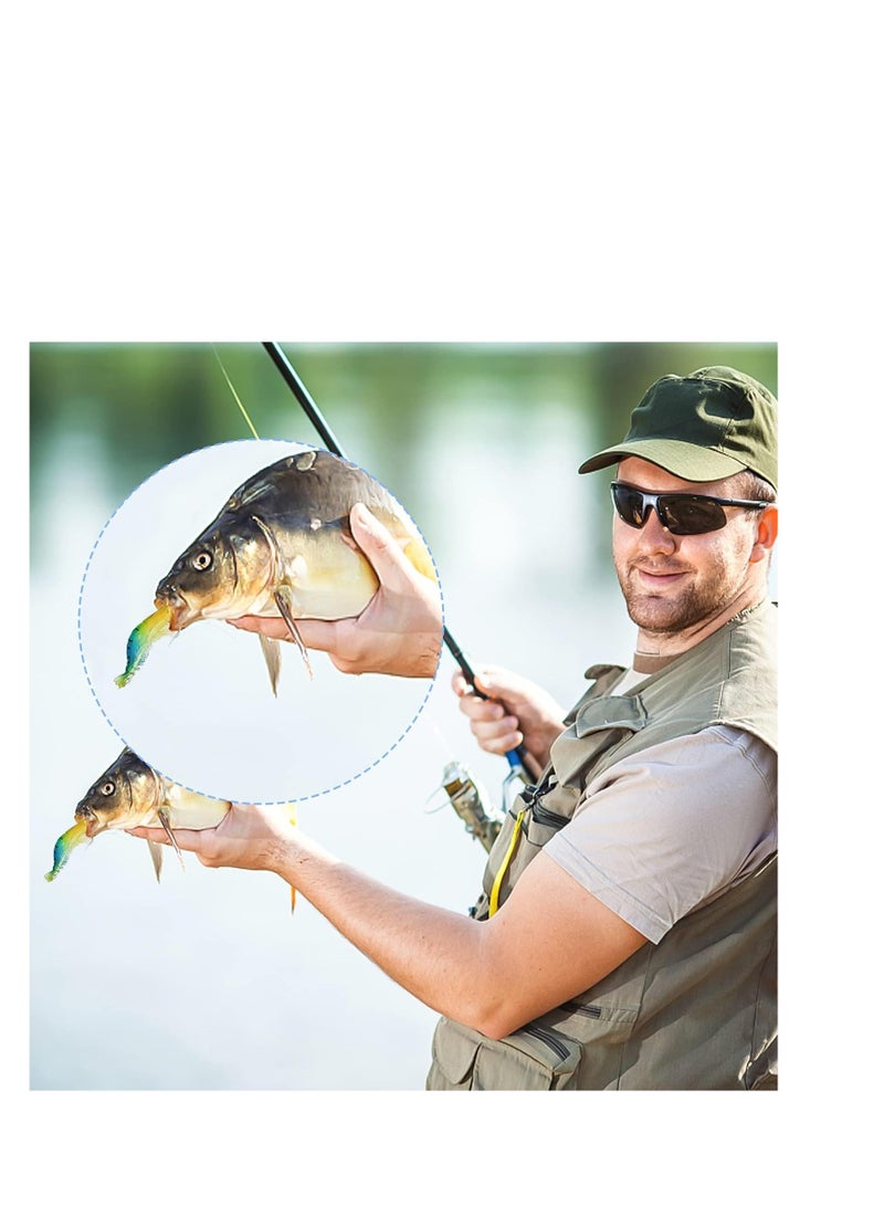 KASTWAVE 10 pcs Soft Luminous Shrimp Lure Set, Premium Soft Shrimp Fishing Tackle with Luminous Sharp Hooks, for Freshwater Saltwater Bass Trout Catfish Salmon - Image 4