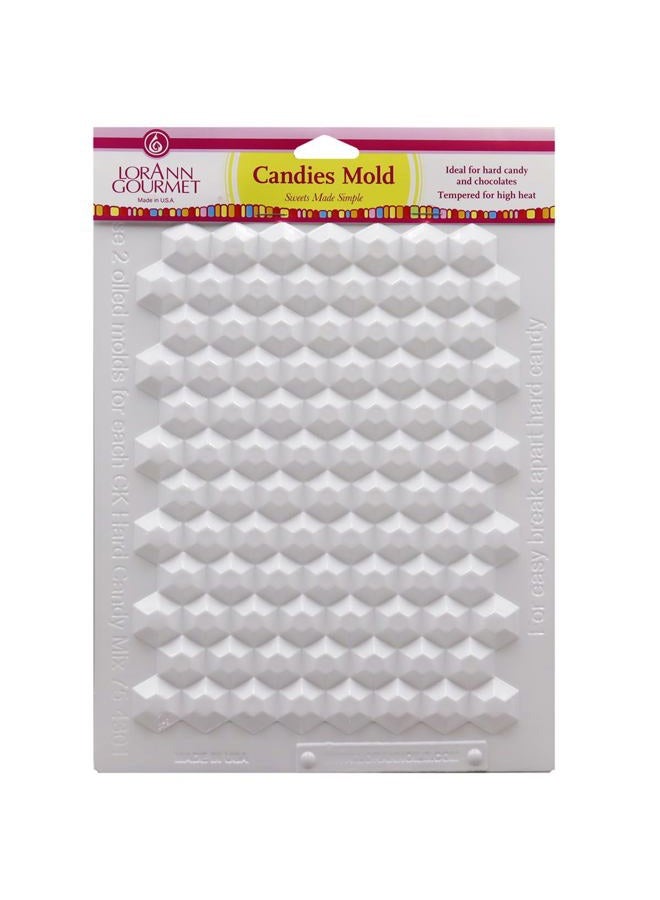 LorAnn Oils Hard Candy Making Mold Gems Set - Includes Jewels, Break Apart Hexagon, and Break-Apart Rectangle - Image 3