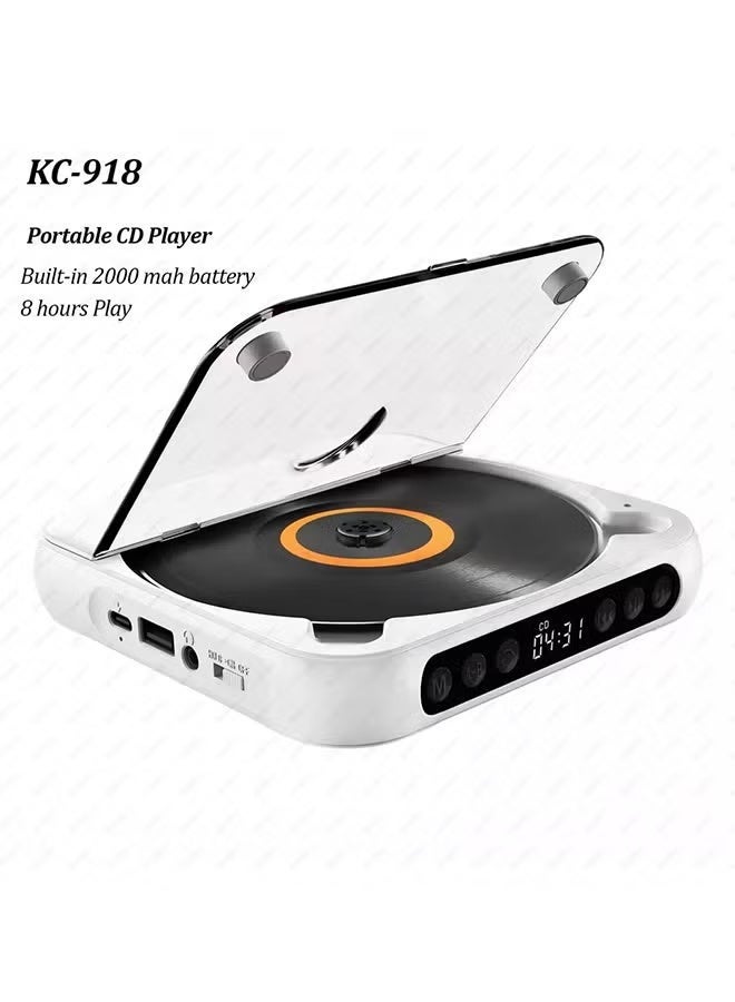 KC-918 CD Player Portable Bluetooth Music Player CD Runner Dustproof Cover 6 Modes A-B Repeat Timer With Remote Control - Image 1