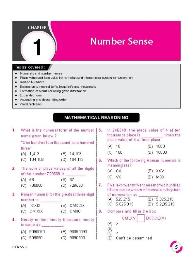 International Mathematics Olympiad (IMO) Work Book for Class 5 - MCQs, Previous Years Solved Paper and Achievers Section - Olympiad Books For 2022-2023 Exam  - Image 2