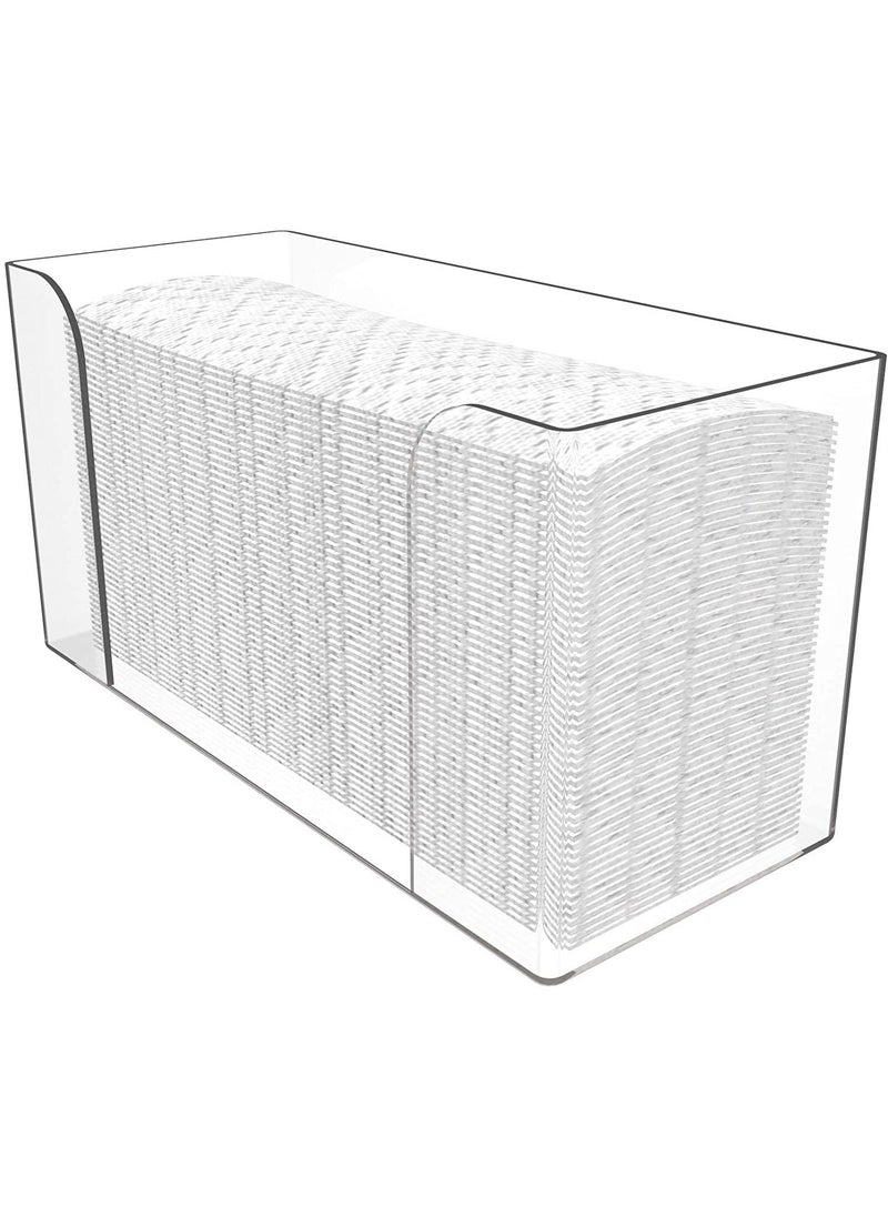 Cq acrylic Countertop Paper Towel DispenserFoldedClear Guest Towel Napkin Holder Suitable for Zfold Cfold or MultiFold Paper TowelsPack of 1
