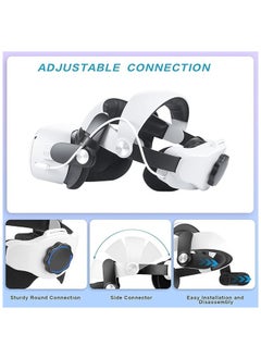 PROMASS Head Strap Compatible with Oculus Quest 2, Upgraded Head Strap with Battery for Enhanced Support Comfort,Adjustable Strap Replacement for Reduce Head Pressure  - Image 2