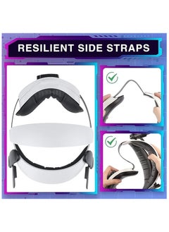 PROMASS Head Strap Compatible with Oculus Quest 2, Upgraded Head Strap with Battery for Enhanced Support Comfort,Adjustable Strap Replacement for Reduce Head Pressure  - Image 4