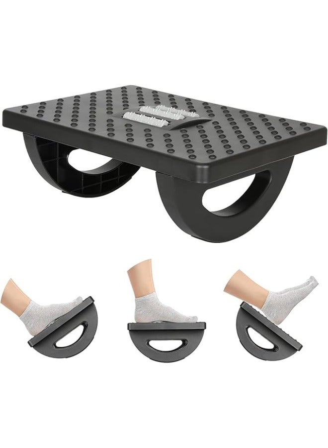 TEGRILO Foot Rest for Under Desk with Massage Adjustable Under Desk Footrest For Home and Office Use Foot Stool Under Desk with 6 Height Position Adjustment (Rocking foot rest) - Image 1