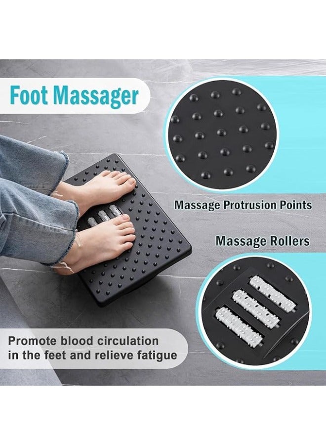 TEGRILO Foot Rest for Under Desk with Massage Adjustable Under Desk Footrest For Home and Office Use Foot Stool Under Desk with 6 Height Position Adjustment (Rocking foot rest) - Image 3