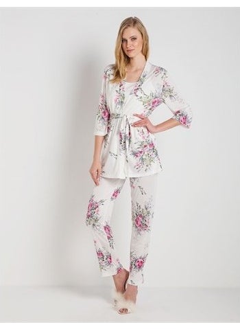 Magic Form - Women's Dark Ecru 3-Piece Pajama Set - Image 1