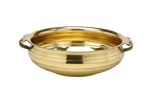 BUYERWELL Plain Brass Decorative Urli/Uruli Bowl 16 Inch Handcrafted Bowl for Floating Flowers Big Size Home Office Wedding Decor Vastu Puja Gift 500 ml - Image 2