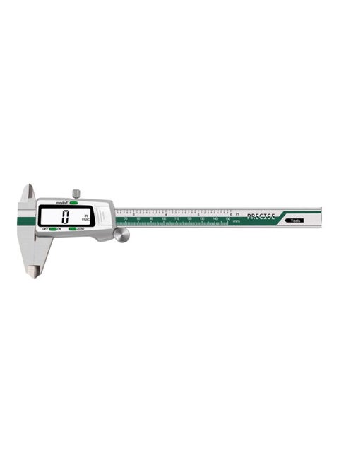 Electronic LCD Digital Display Slide Vernier Caliper Silver 24.2x2.7x9centimeter