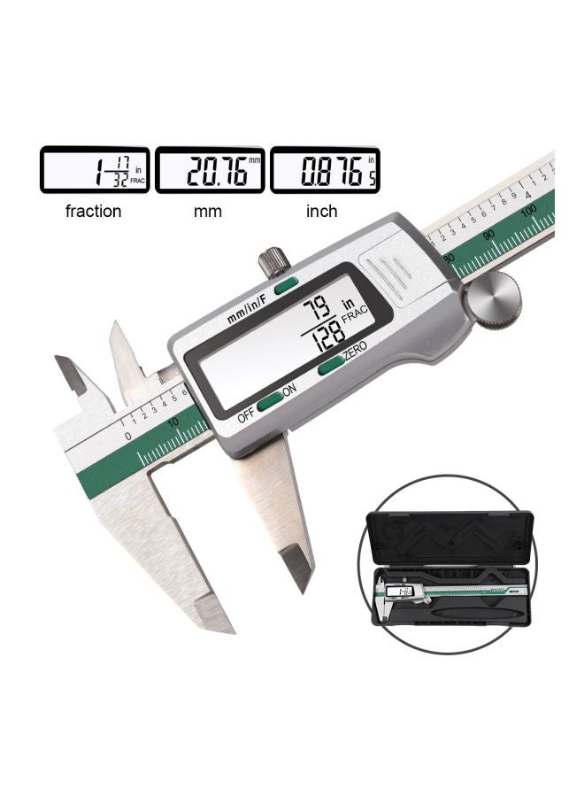 Electronic LCD Digital Display Slide Vernier Caliper Silver 24.2x2.7x9centimeter  - Image 2