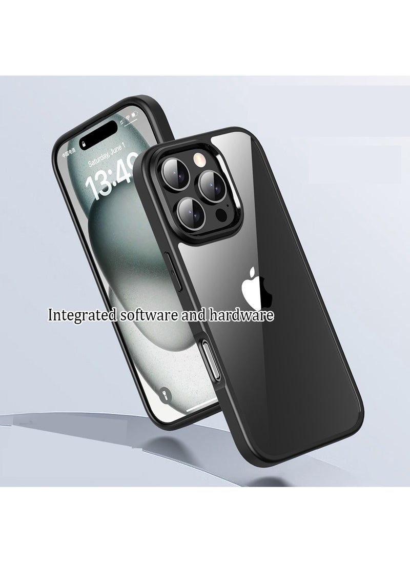 X-level - for iPhone 16 Pro Max Case, [Anti-Yellowing][Military Grade Drop Protection] Shockproof Bumper Phone Back Cover,Slim Thin Cover for iPhone 16 Pro Max ,6.9"-(Clear/Black) - Image 1