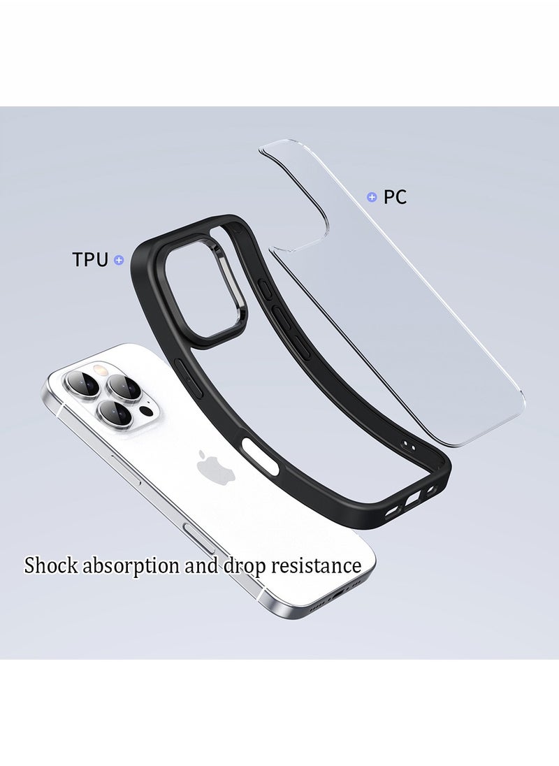 X-level - for iPhone 16 Pro Max Case, [Anti-Yellowing][Military Grade Drop Protection] Shockproof Bumper Phone Back Cover,Slim Thin Cover for iPhone 16 Pro Max ,6.9"-(Clear/Black) - Image 1