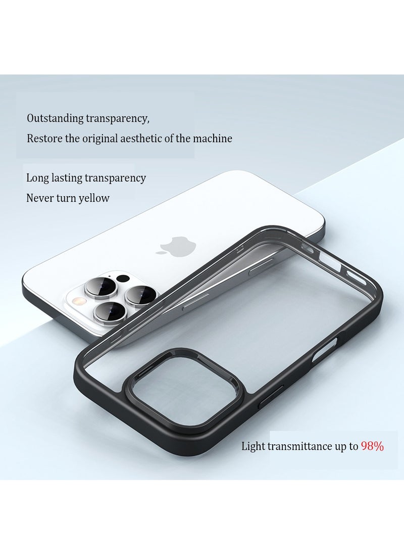 X-level - for iPhone 16 Pro Max Case, [Anti-Yellowing][Military Grade Drop Protection] Shockproof Bumper Phone Back Cover,Slim Thin Cover for iPhone 16 Pro Max ,6.9"-(Clear/Black) - Image 1