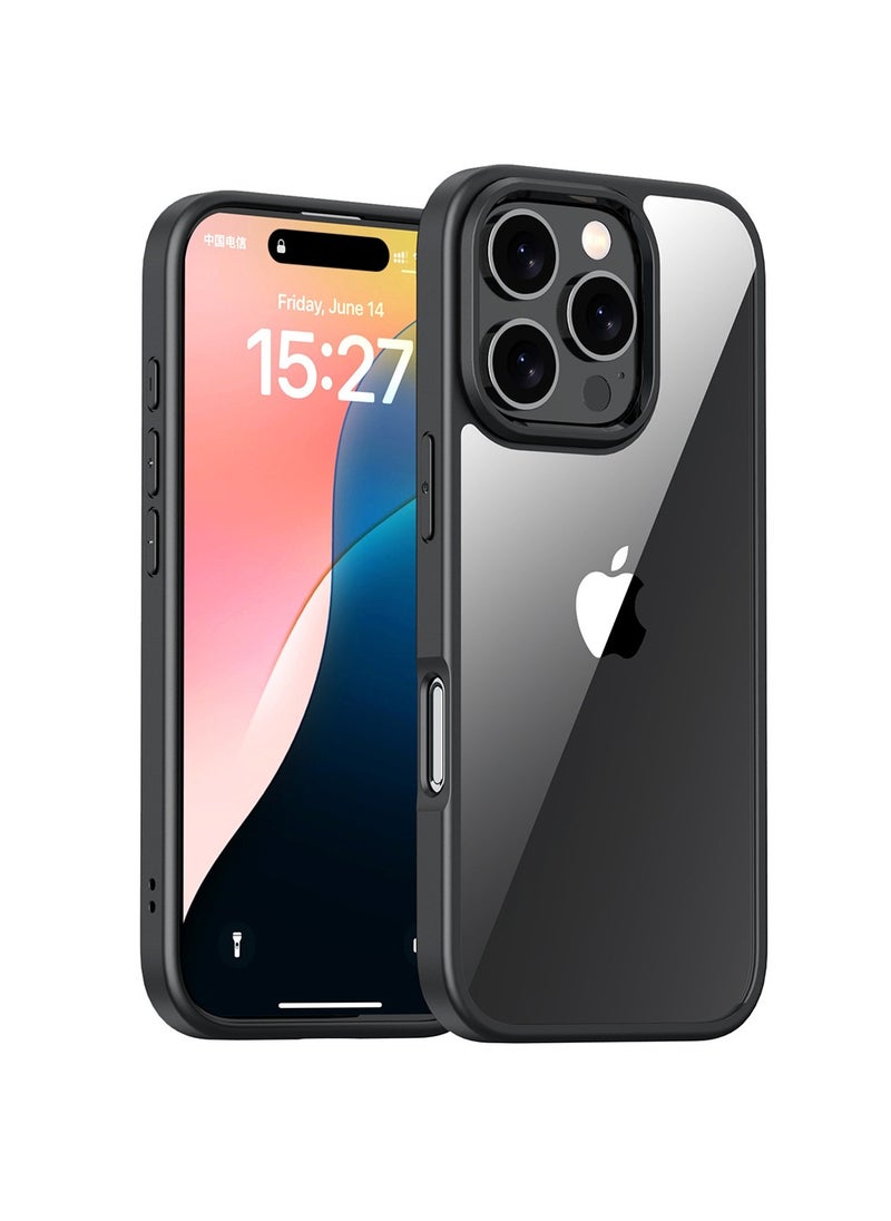 X-level - for iPhone 16 Pro Max Case, [Anti-Yellowing][Military Grade Drop Protection] Shockproof Bumper Phone Back Cover,Slim Thin Cover for iPhone 16 Pro Max ,6.9"-(Clear/Black) - Image 1