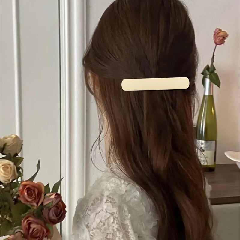 Atoden Long use oriented quality Hair Clips 4Pcs Neutral Flat Matte French Barrettes for Thin Fine Hair - Hair Pins and Accessories for Women Girls in Beige, Khaki, Brown, Black for Short to Medium Hair Cost saving user oriented build - Image 2