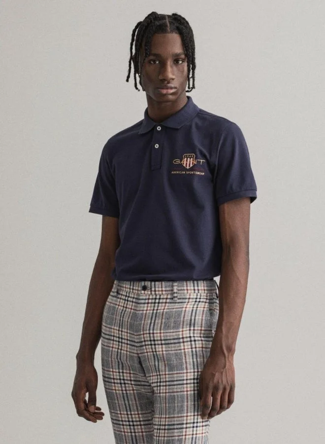 غانت قميص بولو بيكيه من غانت آركايف شيلد