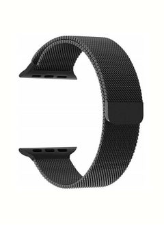 Generic Replacement Strap 42mm-44mm Milanese Loop Band For Apple Watch Series 5/6/7 42/44/45mm Black  - Image 1