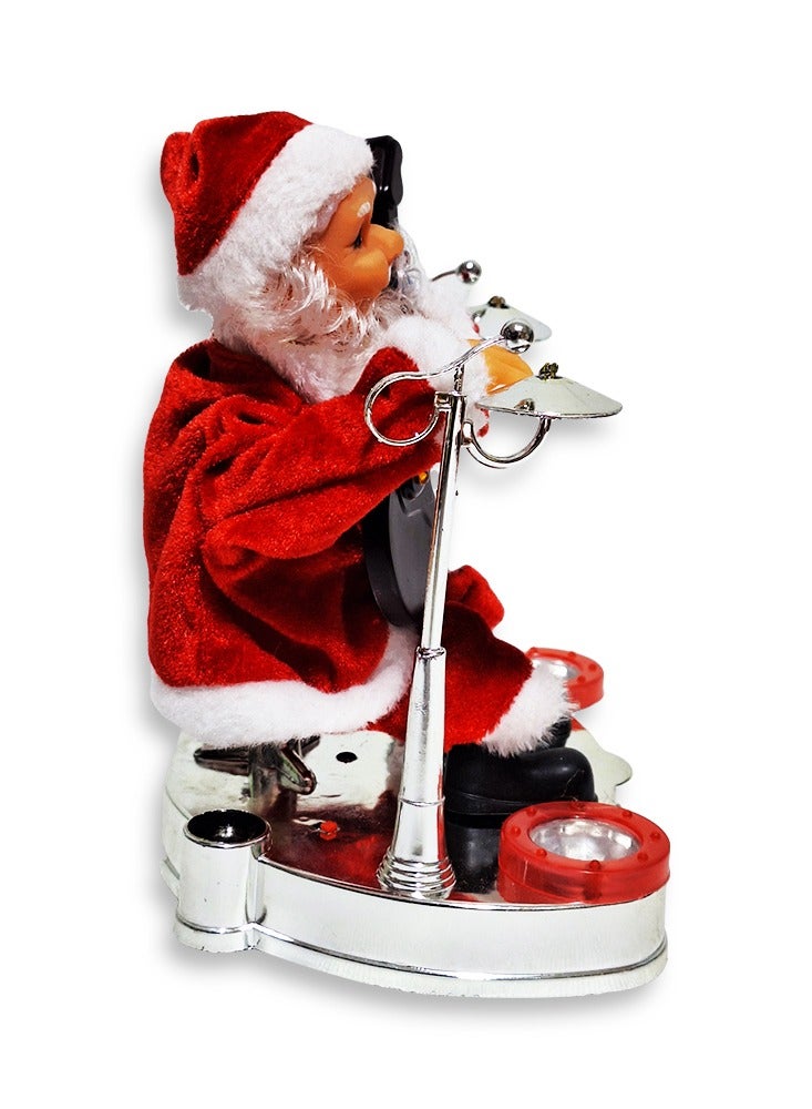 Santa Claus plays the guitar and Drums, electric Christmas toy for kids, battery operated, Christmas gift for children, Christmas supplies, Christmas decoration doll - Image 5