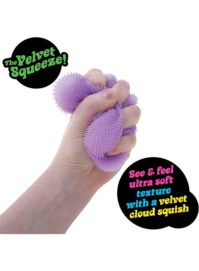 Schylling NeeDoh Fuzz Ball orange - Sensory Toy with a Velvet Texture and Soft Cloud Squish - Wavy Pattern You Can See and Feel - Ages 3 and Up -  One Per Pack (Wonder Waves) - Image 3