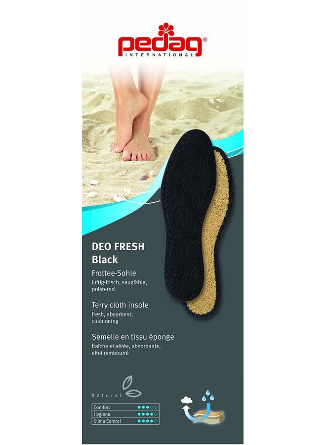 Pedag Deo Fresh Natural Terry Cloth & Sisal Insoles, Handmade in Germany, Fully Washable, Perfect for Keeping Feet Dry and Fresh in The Summer, US W6 / EU 36, Grey, 3 Pair - Image 2