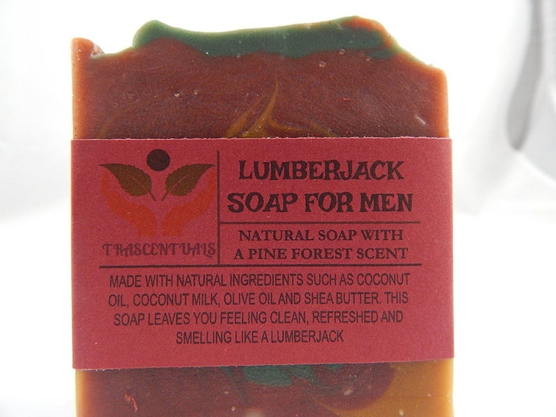 Trascentuals Lumberjack Soap For Men Pine Forest Man Scent Comes In Gift Box Handmade With Natural Ingredients Such as Coconut Olive Oil and Coconut Milk - Image 2