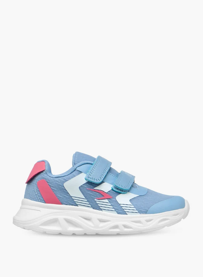 Dash Panelled Sports Shoes with Hook and Loop Closure