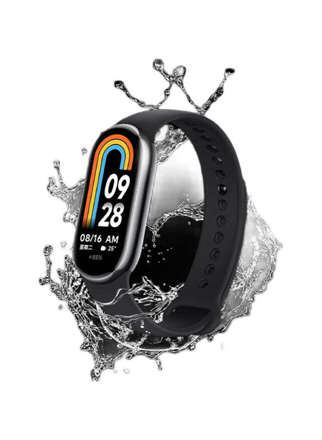Kovol Compatible With Xiaomi Mi Band 10/9/8/Nfc Version Strap Accessory, Colorful Replacement Band, Non-Liquid Silicone Sports Band Replacement Strap, Midnight Black - Image 2