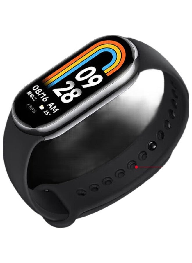 Kovol Compatible With Xiaomi Mi Band 10/9/8/Nfc Version Strap Accessory, Colorful Replacement Band, Non-Liquid Silicone Sports Band Replacement Strap, Midnight Black - Image 3