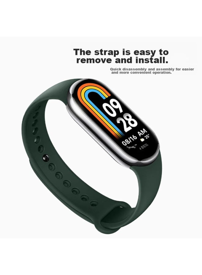 Kovol Compatible With Xiaomi Mi Band 10/9/8/nfc Version Strap Accessory, Colorful Replacement Band, Non-liquid Silicone Sports Band Replacement Strap, Midnight Black - Image 3