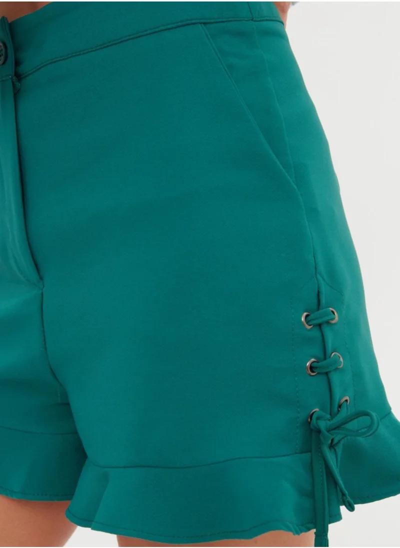 trendyol Ruffle Hem Tie Detail Shorts