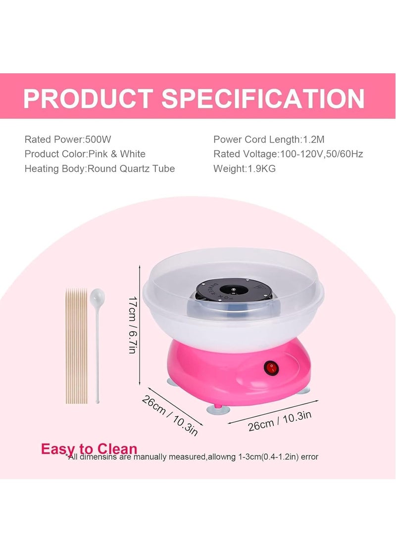 ARGT Cotton Candy Machine – 500W Candy Floss Maker for Kids & Adults, Works with Sugar-Free & Hard Candy, Easy to Use & Clean, Ideal for Birthday Parties, Includes Sticks & Scoop - Image 5