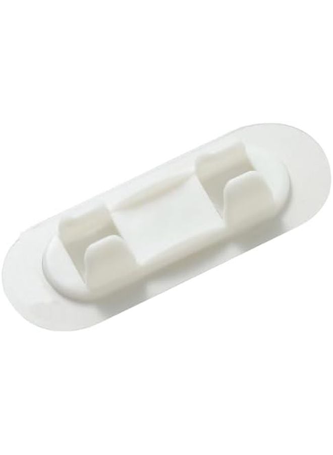 منظم الأسلاك ذاتية اللاصق بدون حفر مثبت الحائط عالي اللزوجة أداة تخزين بيضاء صغيرة الحجم - Image 2