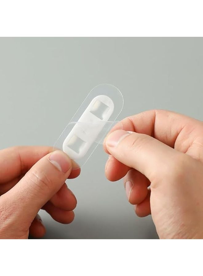 منظم الأسلاك ذاتية اللاصق بدون حفر مثبت الحائط عالي اللزوجة أداة تخزين بيضاء صغيرة الحجم - Image 5