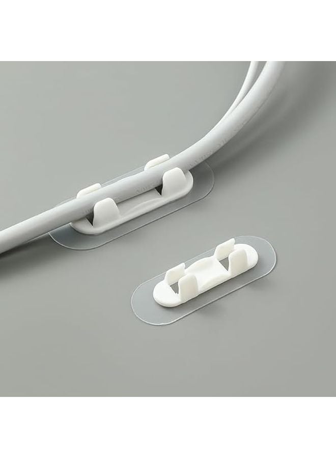 منظم الأسلاك ذاتية اللاصق بدون حفر مثبت الحائط عالي اللزوجة أداة تخزين بيضاء صغيرة الحجم - Image 4