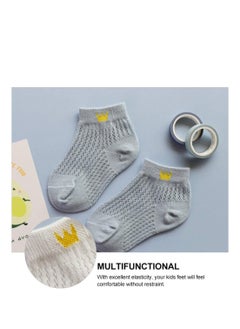 Excefore NUOBESTY 5Pairs Kids Cotton Socks Summer Breathable Casual Socks Low Cut Anklet Socks Short Children Socks for Boys Girls 6-8 Years Old Kids  - Image 2