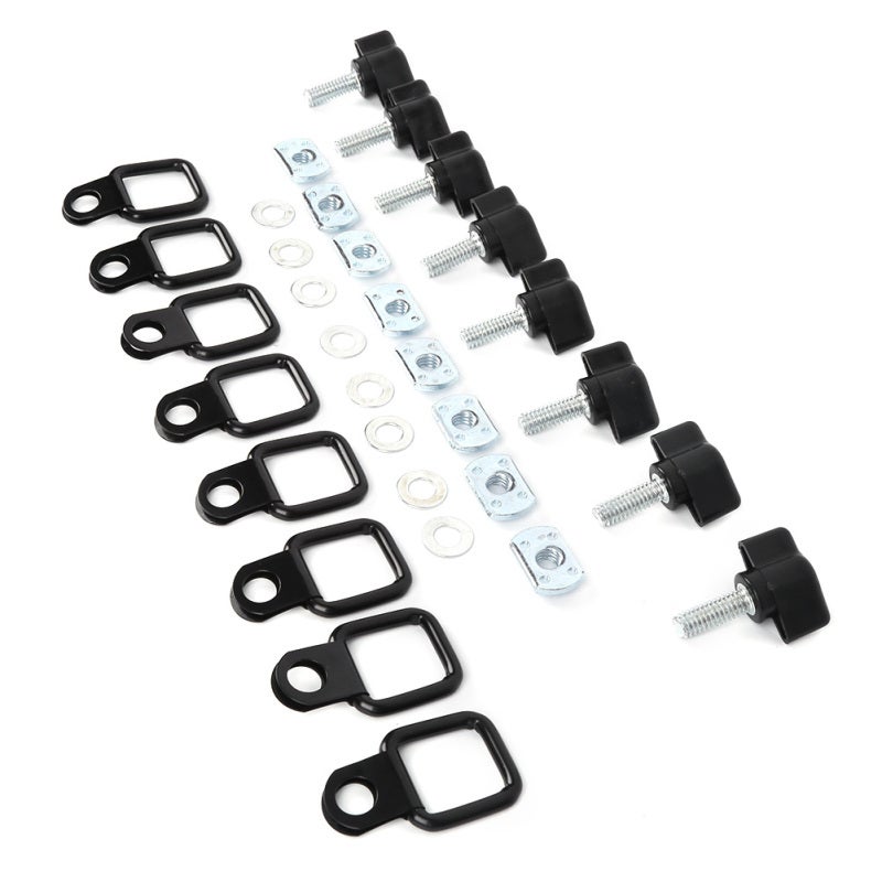 Hard Top Quick Removal Kit 32-Piece Aluminum Alloy Thumb Screw Nut D-Ring Set - Hardtop Quick Fastener for Jeep Wrangler 1995-2017 - Image 2
